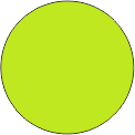 Заглушка самоклеящаяся, цвет Лайм (3601), эксцентрик, D17 (70 шт/лист) (Лайм/D17U3601)