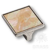 Ручка кнопка квадратная эксклюзивная коллекция, старое серебро 32 мм (15.326.32 MP 05 16)