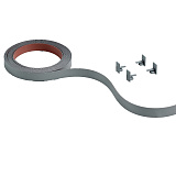 Комплект декоративного профиля SlideLine M, L4000 мм, H22 мм, под приклеивание, цвет серебристый (9209287)