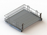 Корзина-сушка в базу шириной 800 мм, покрытие хром (гальваника), под направляющие Hettich (15.07.05.1.0.1)