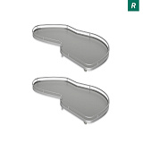 Комплект 2 полки, рычаги, Леманс, 450 мм, правый, Арена Классик, цвет титан, дно серое антислип (0479200102)