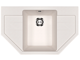 Мойка кухонная угловая, искусственный камень, цвет белый (ES-24/331)