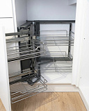 Выдвижные корзины в нижнюю базу "Волшебный уголок", сталь, хром, 800-900 (764-864мм), универсальный (L/R) (VU001)