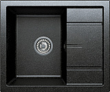 Мойка кухонная с возможностью подстольного монтажа, кварц, цвет черный (R-107/911)