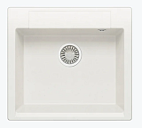 Мойка кухонная прямоугольная, искусственный мрамор, белая (Argo-560 бел)