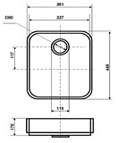 Мойка из искусственного камня SI056 Solid Iris (CK 449)