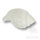 Ручка кнопка ракушка керамическая морская коллекция, цвет белый (320M0)