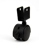 Мебельное колесо, черное, D=40 мм, с тормозом, П-образное крепление (NW40/01/03) Мебельное колесо, черное, D=40 мм, с тормозом, П-образное крепление (NW40/01/03)