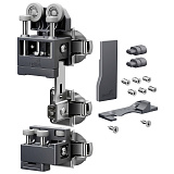 Комплект фурнитуры WingLine L 25 кг, HEAVY, с функцией самозакрывания, цвет антрацит, правый (БЕЗ ПЕТЕЛЬ) (9339347)