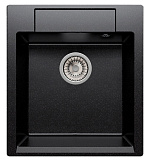 Мойка кухонная квадратная, искусственный мрамор, цвет черный (Argo-460/16)