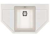 Мойка кухонная угловая, искусственный камень, цвет ультра-белый (ES-24/341)