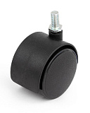 Мебельное колесо, черное, D=50 мм, без тормоза, со штырём M8 (NW50/00/02) Мебельное колесо, черное, D=50 мм, без тормоза, со штырём M8 (NW50/00/02)