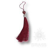 Кисточки для мебельных ручек, тёмный красный/глянцевый хром (TASSEL-10-DARK-RED)
