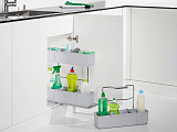Клининг Агент / выдвижной модульный механизм для хранения моющих средств / фасад мин 350 мм, доводчик, цвет титан (0252320102)