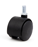 Мебельное колесо, черное, D=40 мм, без тормоза, со штырём М8 (NW40/00/02) Мебельное колесо, черное, D=40 мм, без тормоза, со штырём М8 (NW40/00/02)