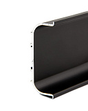 С-образная врезная профильная ручка, цвет черный матовый, длина 6 м е (1333/Bl)